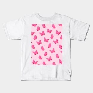 Pretty Pink Butterflies Kids T-Shirt